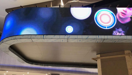 vns9848威尼斯城P4户内LED柔性屏/LED软屏应用于土耳其某医院