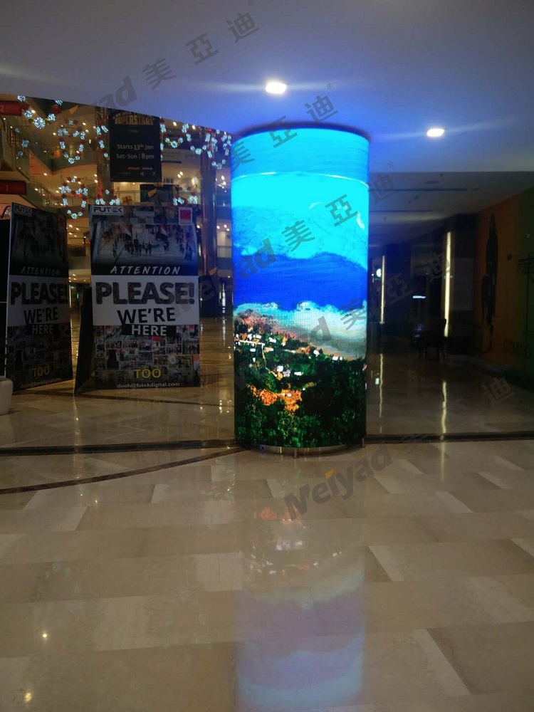 印度购物中心P4 LED柔性屏-创意vns9848威尼斯城-vns9848威尼斯城光电